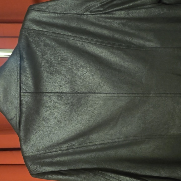 Charlie B Longline Faux Suede Moto Jacket Size L - Picture 7 of 13